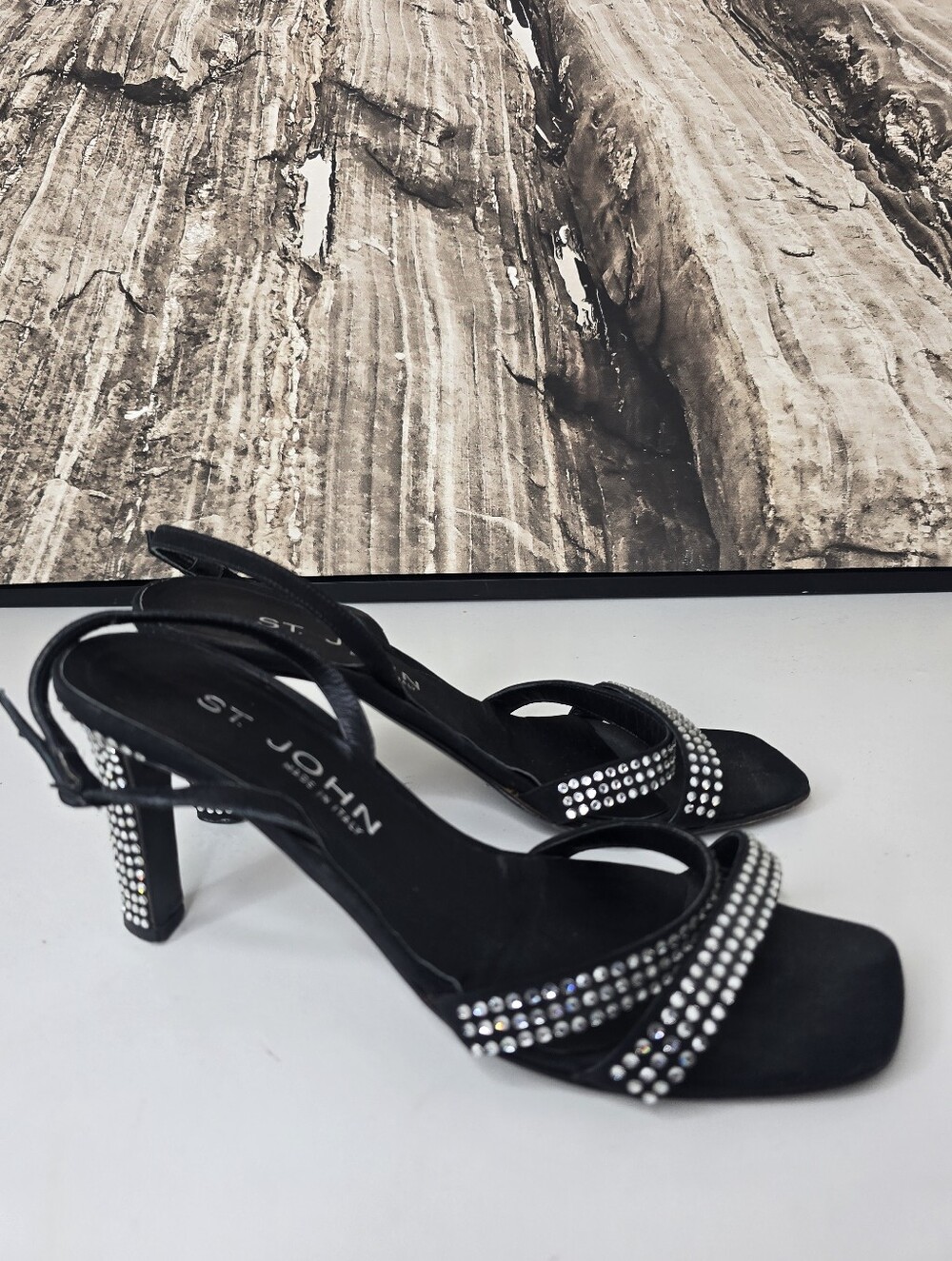 St John Heels Satin Sandals  Made in Italy